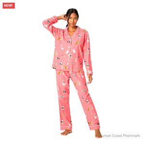 Cotton Flannel 3-Piece Pajama Set with Headband